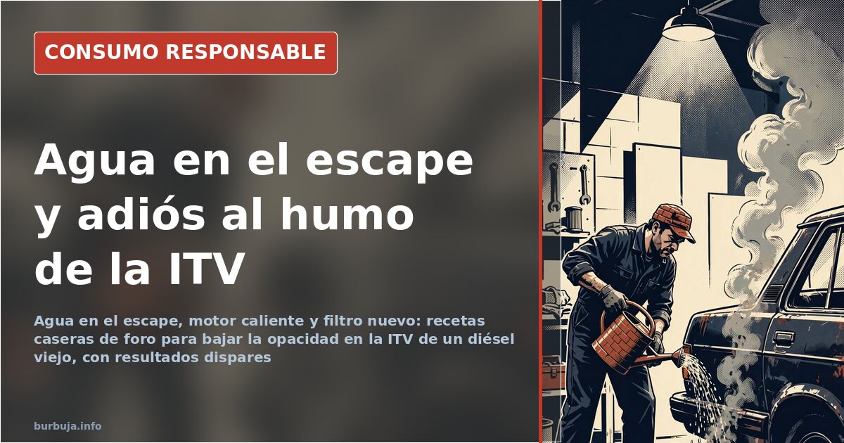 Agua en el escape y motor caliente: recetas para bajar la opacidad
