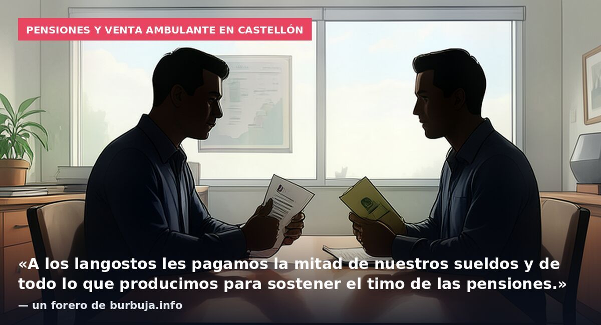 Pensiones y venta ambulante en Castellón: «A los langostos les pagamos la mitad de nuestros sueldos y de todo lo que producimos para sostener el timo de las pensiones.» — un forero de burbuja.info