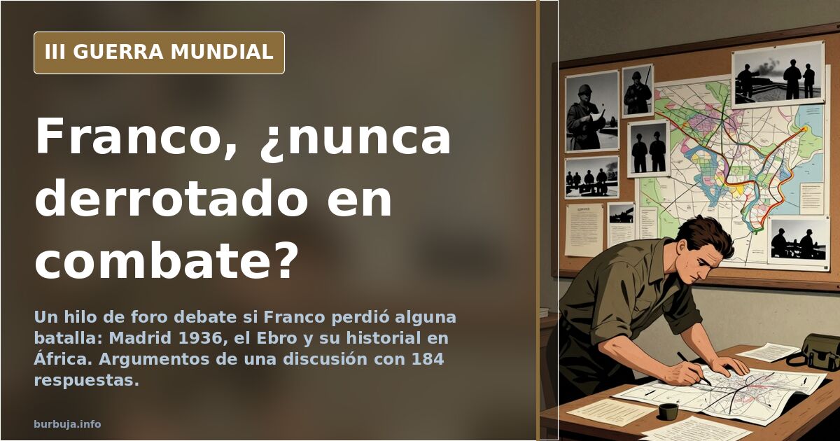Was Franco undefeated in battle? Forum debate