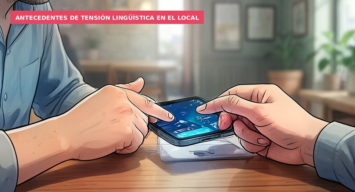 Antecedentes de tensión lingüística en el local