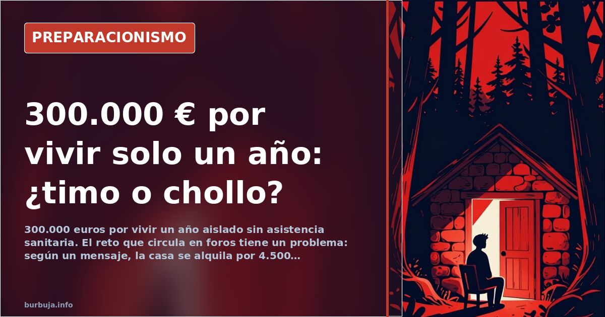 Casa aislada en un entorno natural remoto, imagen que ilustra el reto de vivir un año solo por 300.000 euros