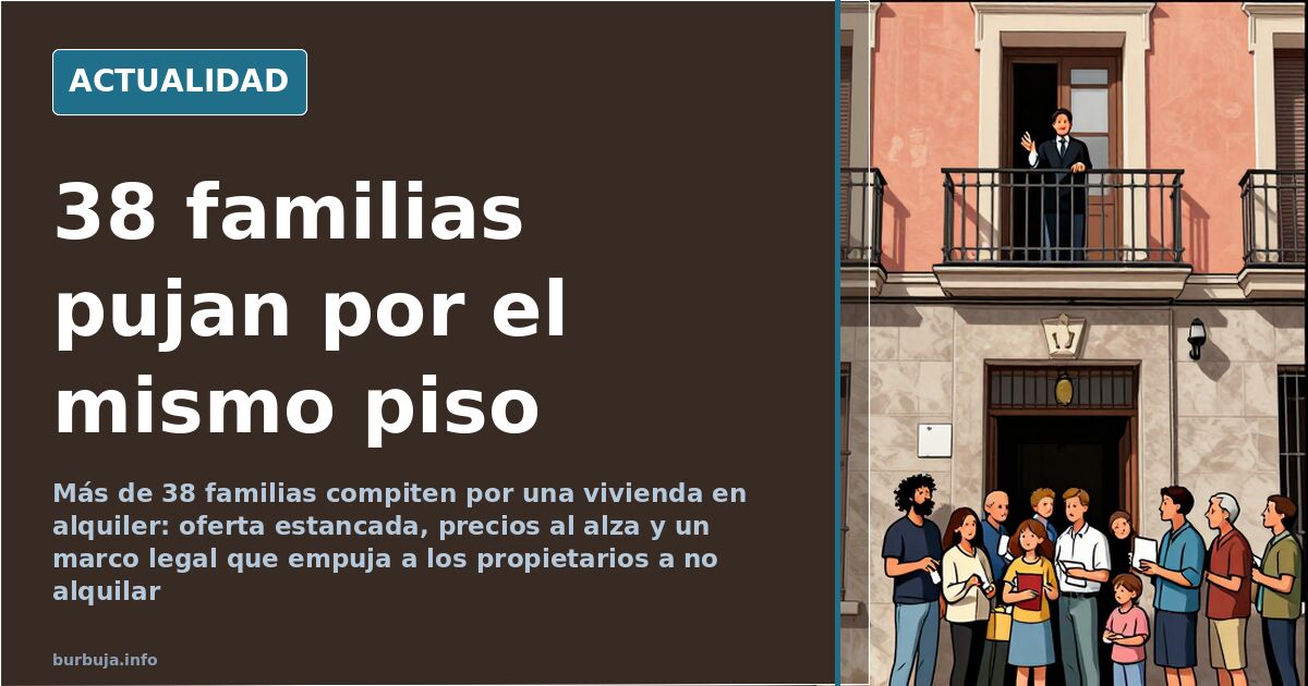 El alquiler se aprieta: 38 familias por cada vivienda libre