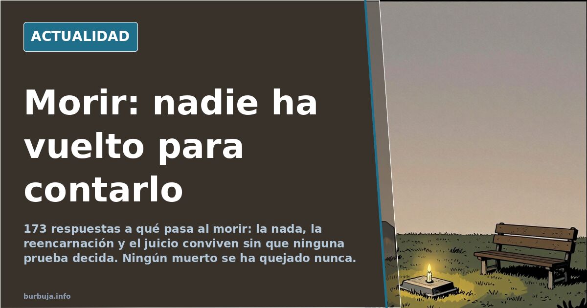 Qué pasa al morir: 173 respuestas y ninguna certeza