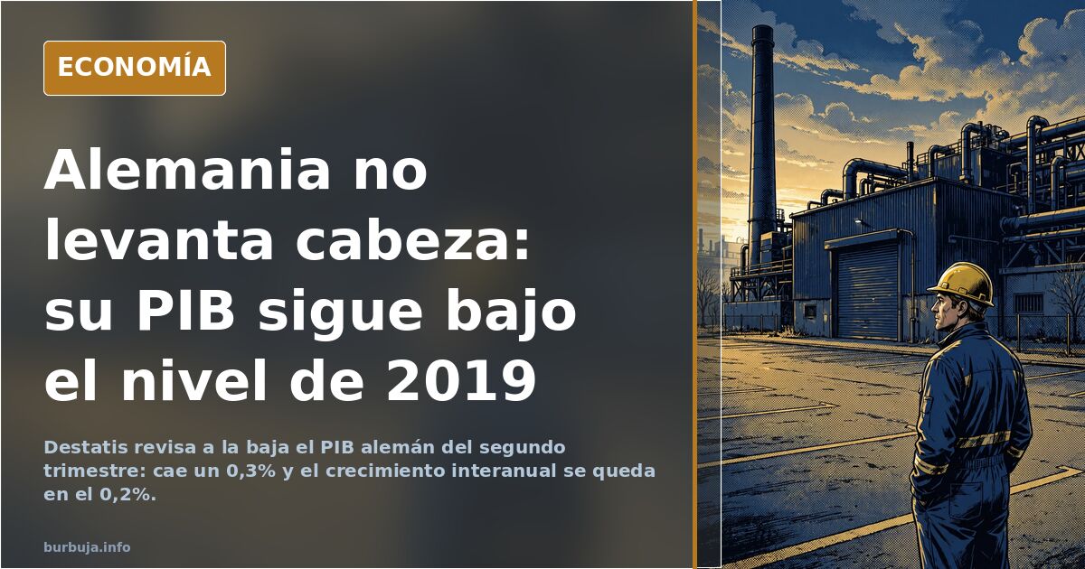 El PIB alemán cae un 0,3% en el segundo trimestre