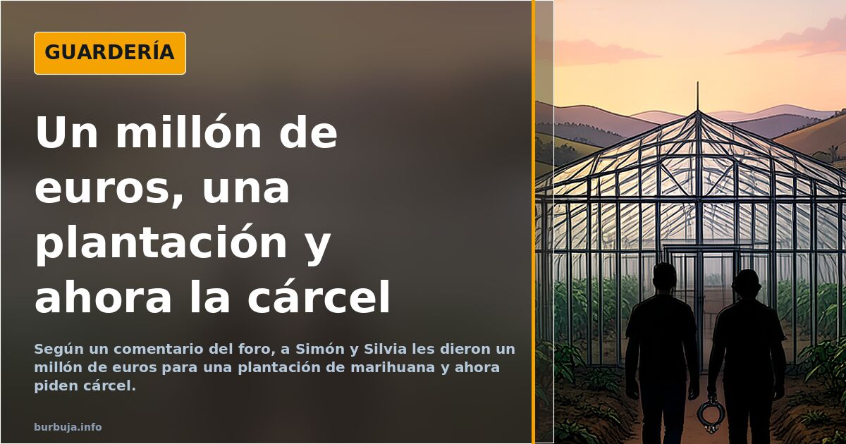 Pareja joven posando en redes sociales junto a un cartel de hipoteca a plazo fijo y una plantación de marihuana