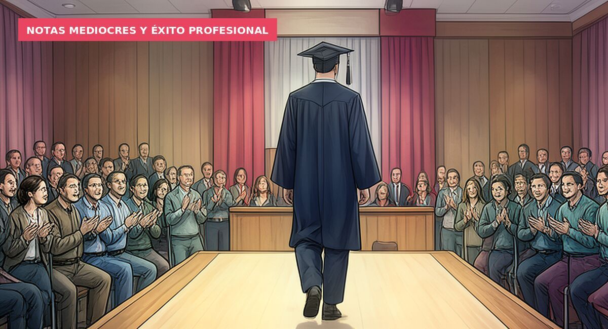 Notas mediocres y éxito profesional