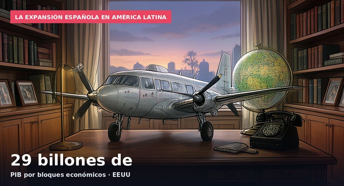 La expansión española en América Latina: 29 billones de  PIB por bloques económicos · EEUU