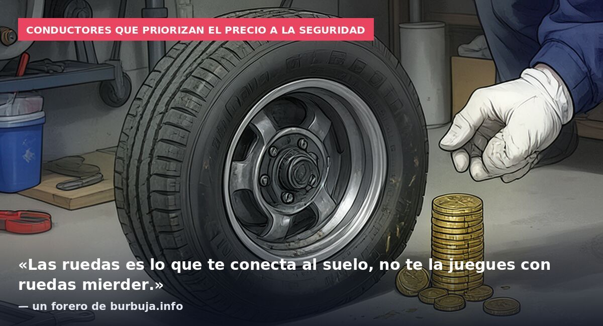 Conductores que priorizan el precio a la seguridad: «Las ruedas es lo que te conecta al suelo, no te la juegues con ruedas mierder.» — un forero de burbuja.info