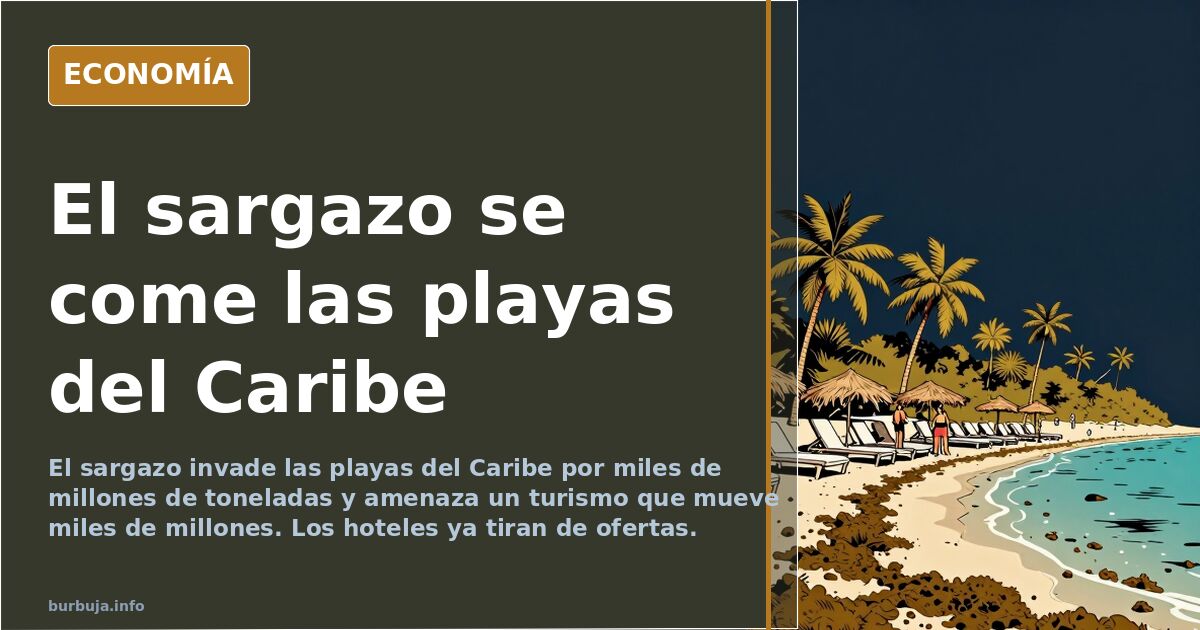 El sargazo hunde el turismo del Caribe: miles de millones en juego