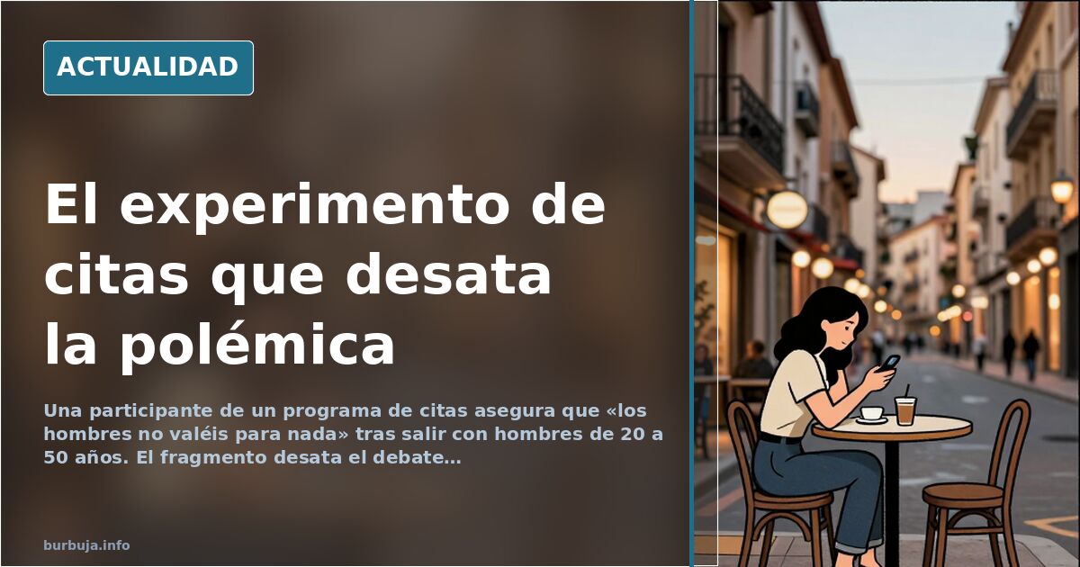 First Dates y la tesis de los «hombres inservibles»