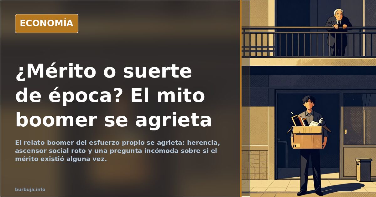 La meritocracia de los boomers, a debate: herencia y ascensor social