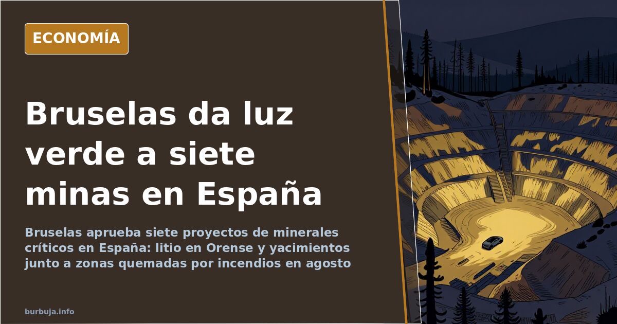 Bruselas aprueba siete proyectos de minerales críticos en España