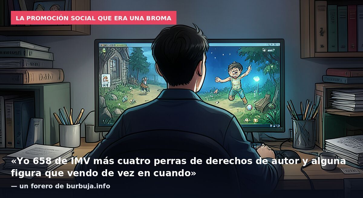 La promoción social que era una broma: «Yo 658 de IMV más cuatro perras de derechos de autor y alguna figura que vendo de vez en cuando» — un forero de burbuja.info