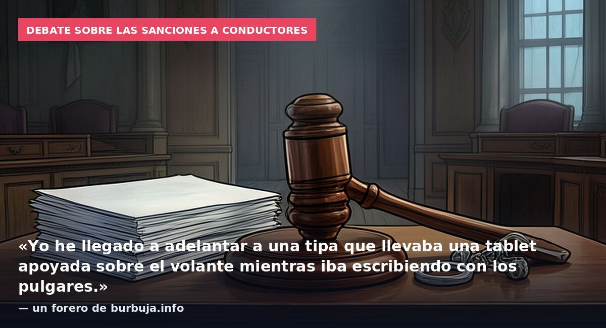 Debate sobre las sanciones a conductores: «Yo he llegado a adelantar a una tipa que llevaba una tablet apoyada sobre el volante mientras iba escribiendo con los pulgares.» — un forero de burbuja.info