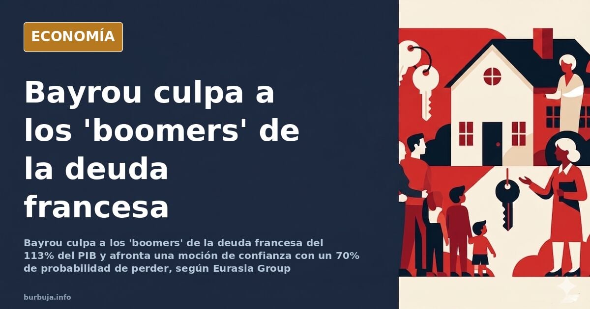 Bayrou culpa a los 'boomers' de la deuda de Francia ante la moción de confianza