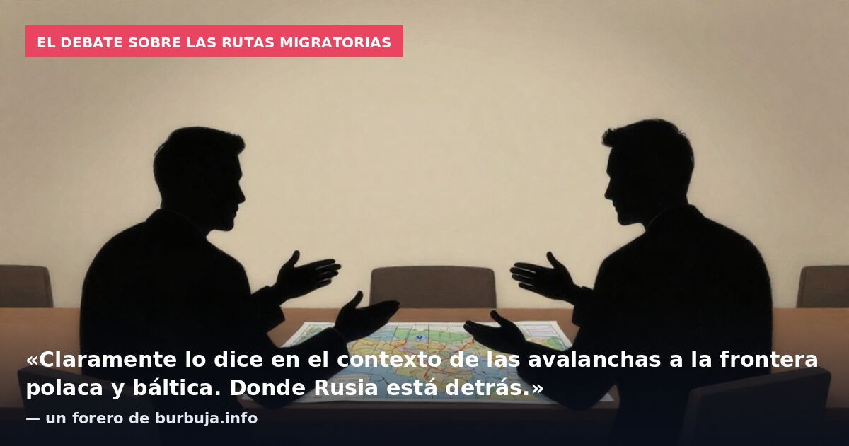 El debate sobre las rutas migratorias: «Claramente lo dice en el contexto de las avalanchas a la frontera polaca y báltica. Donde Rusia está detrás.» — un forero de burbuja.info