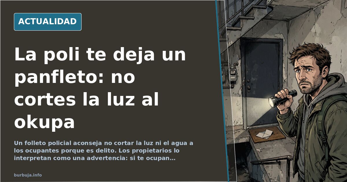 El panfleto policial que enfurece a los propietarios