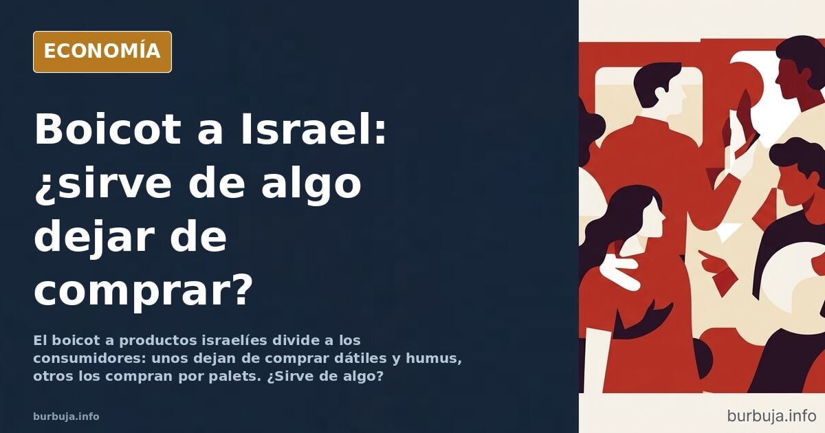Carrito de supermercado con productos envasados y etiquetas de origen, junto a una lista de la compra tachada, en tonos azul 