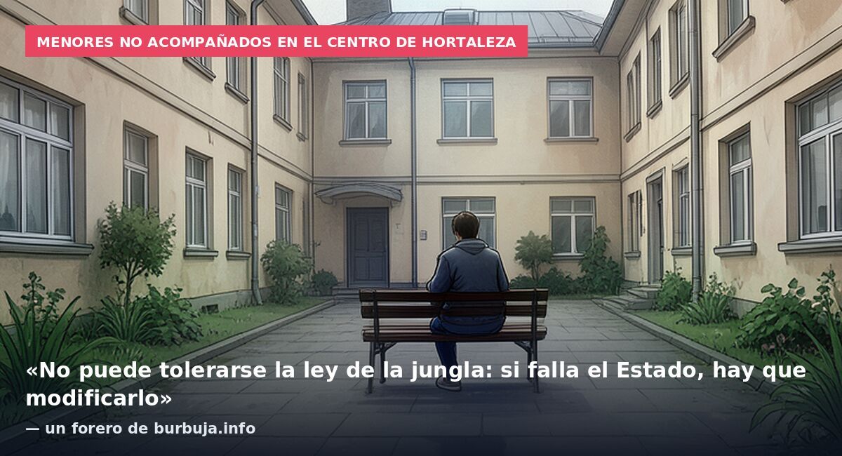 Menores no acompañados en el centro de Hortaleza: «No puede tolerarse la ley de la jungla: si falla el Estado, hay que modificarlo» — un forero de burbuja.info