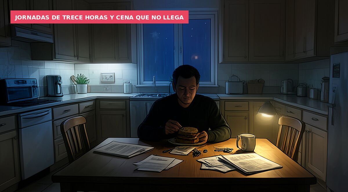 Jornadas de trece horas y cena que no llega