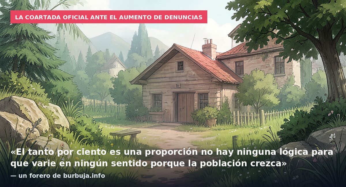 La coartada oficial ante el aumento de denuncias: «El tanto por ciento es una proporción no hay ninguna lógica para que varie en ningún sentido porque la población crezca» — un forero de burbuja.info