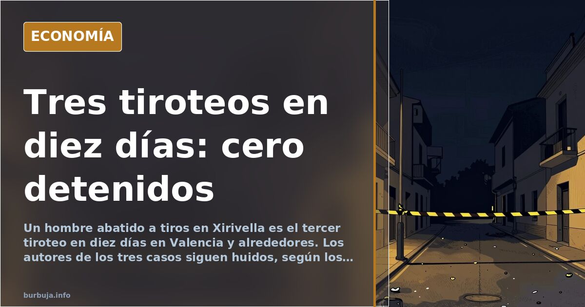 Tres tiroteos en diez días en Valencia y alrededores