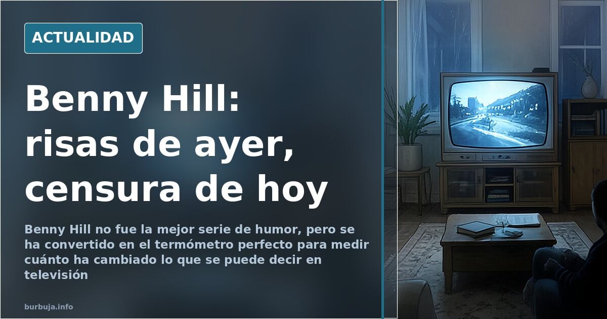Fotograma de una serie de humor británica de los años ochenta con persecuciones y personajes caricaturescos