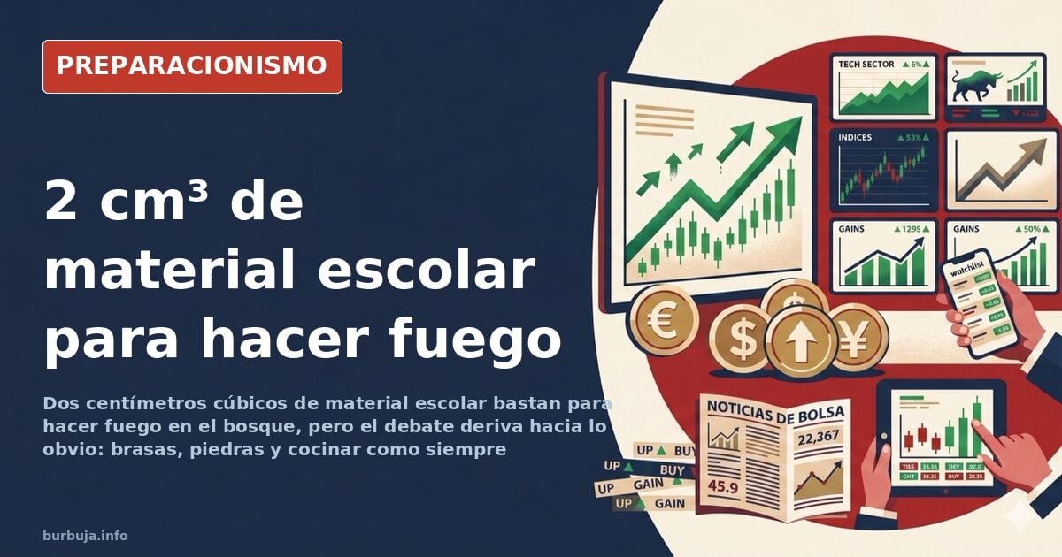 Preparacionismo en el bosque: hacer fuego con material escolar y cocinar sobre brasas