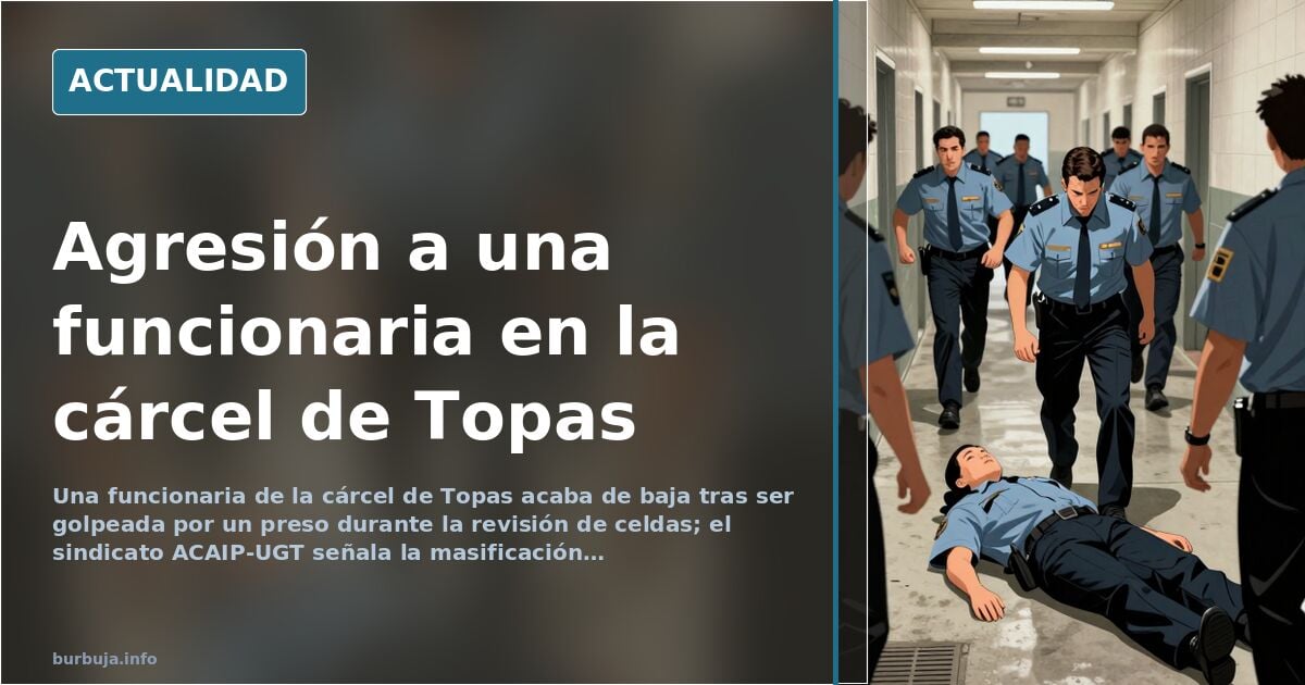 Spanish prison staff assaulted at Topas; union blames overcrowding