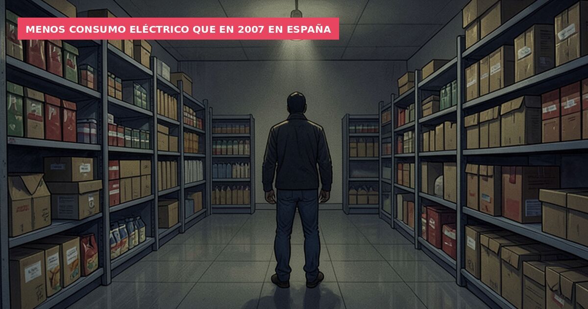 Menos consumo eléctrico que en 2007 en España