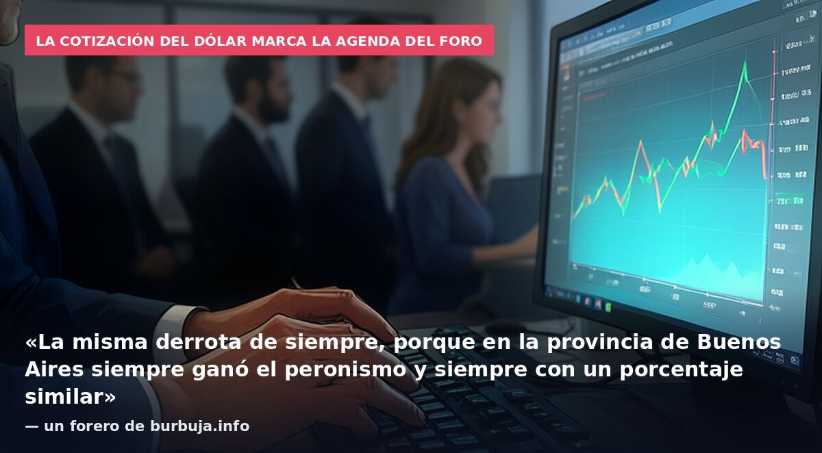 La cotización del dólar marca la agenda del foro: «La misma derrota de siempre, porque en la provincia de Buenos Aires siempre ganó el peronismo y siempre con un porcentaje similar» — un forero de burbuja.info