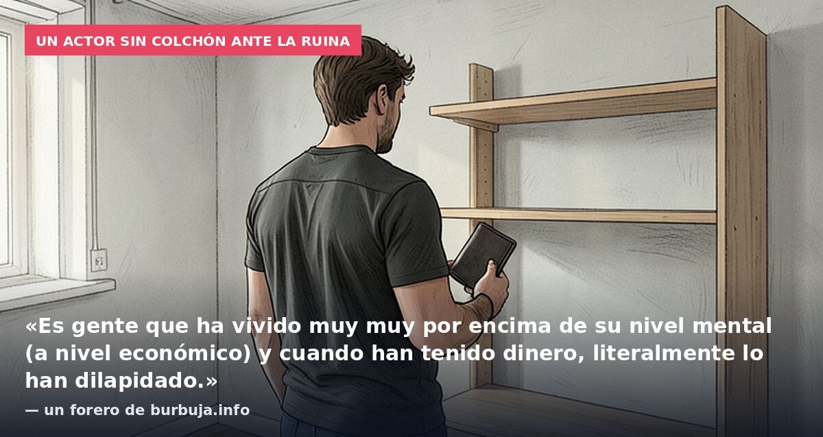 Un actor sin colchón ante la ruina: «Es gente que ha vivido muy muy por encima de su nivel mental (a nivel económico) y cuando han tenido dinero, literalmente lo han dilapidado.» — un forero de burbuja.info