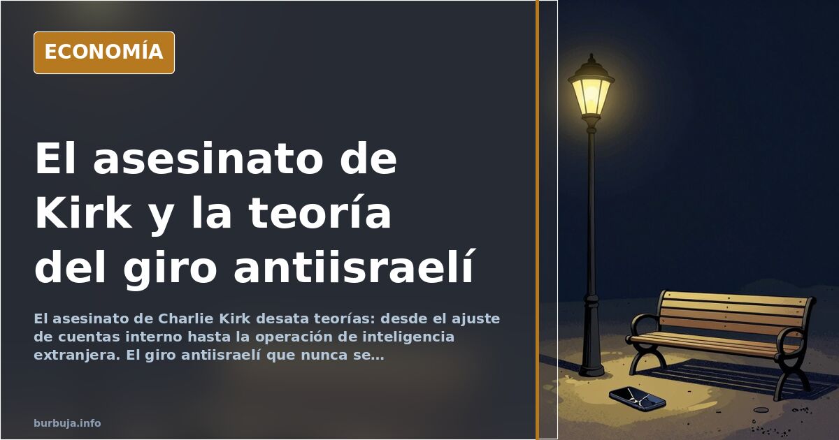 Ilustración editorial de un campus universitario con una silueta en una azotea y una multitud dispersa, en tonos azul marino 