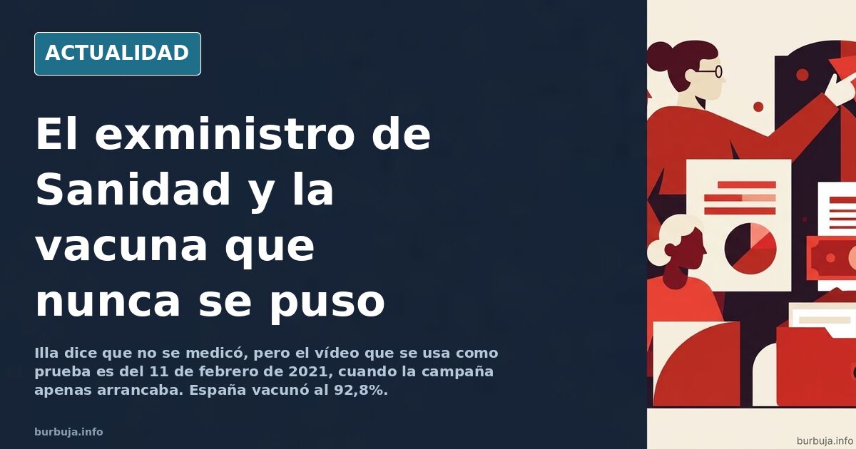 Salvador Illa en una comparecencia sobre la vacunación contra la covid en febrero de 2021