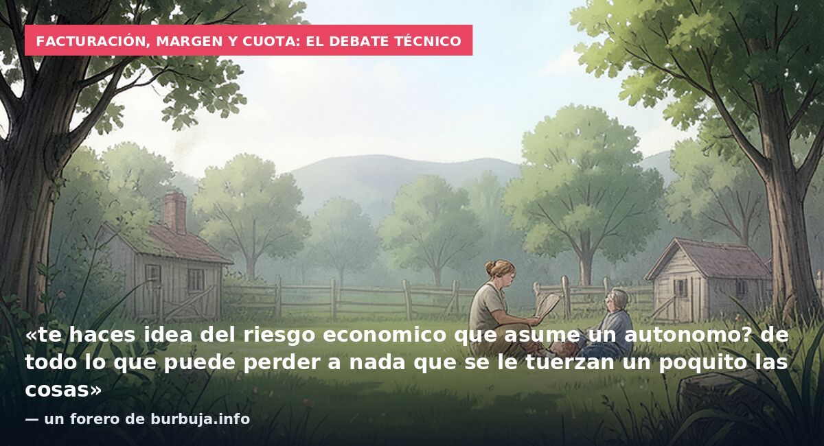 Facturación, margen y cuota: el debate técnico: «te haces idea del riesgo economico que asume un autonomo? de todo lo que puede perder a nada que se le tuerzan un poquito las cosas» — un forero de burbuja.info