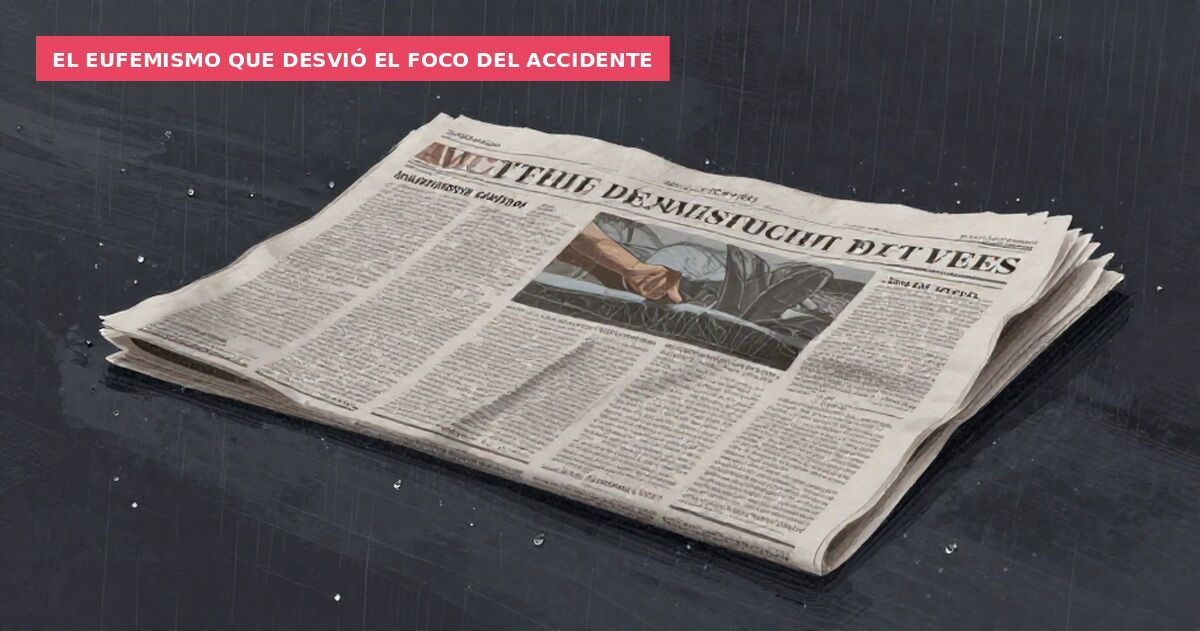 El eufemismo que desvió el foco del accidente
