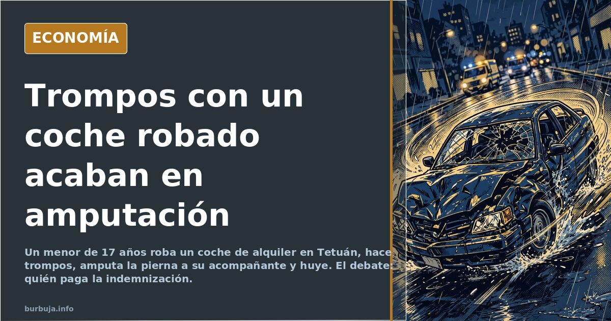 Roba un coche de alquiler, amputa una pierna y huye en Tetuán