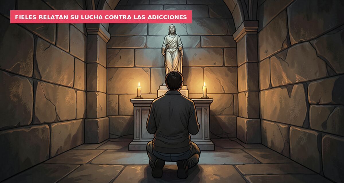 Fieles relatan su lucha contra las adicciones