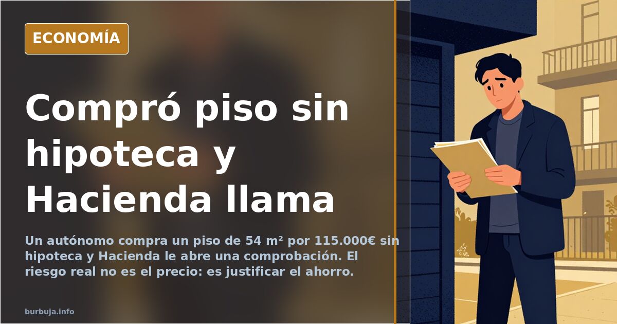 Sobre de carta de Hacienda sobre una mesa junto a las llaves de un piso y documentos de compraventa