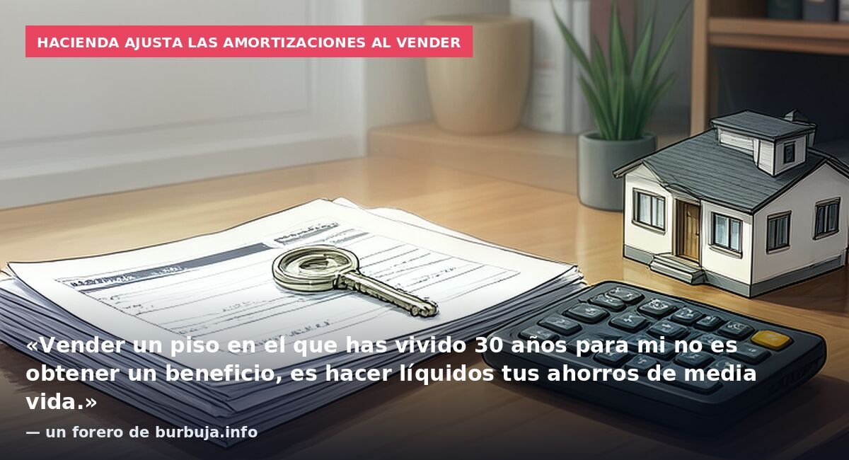 Hacienda ajusta las amortizaciones al vender: «Vender un piso en el que has vivido 30 años para mi no es obtener un beneficio, es hacer líquidos tus ahorros de media vida.» — un forero de burbuja.info