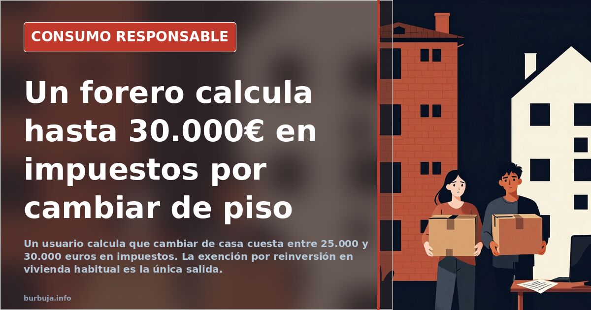 Un forero calcula que cambiar de casa supera los 25.000 euros en impuestos