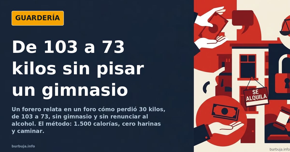 Ilustración de un hombre caminando con ropa deportiva junto a una báscula que marca 73 kilos y una cinta métrica