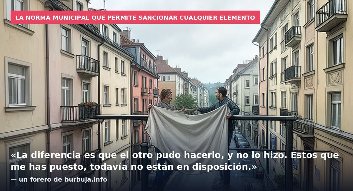 Prohibido colgar bandera españa en terraza