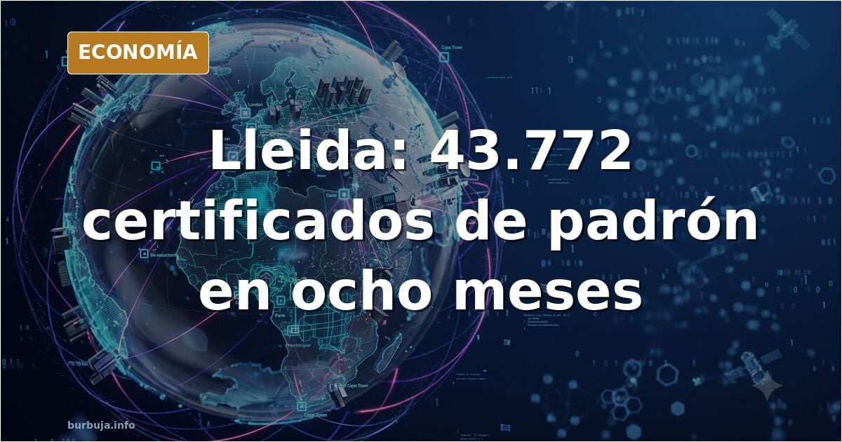 Vista de la ciudad de Lleida con la Seu Vella al fondo, símbolo del debate sobre el padrón municipal y los 43.772 certificado