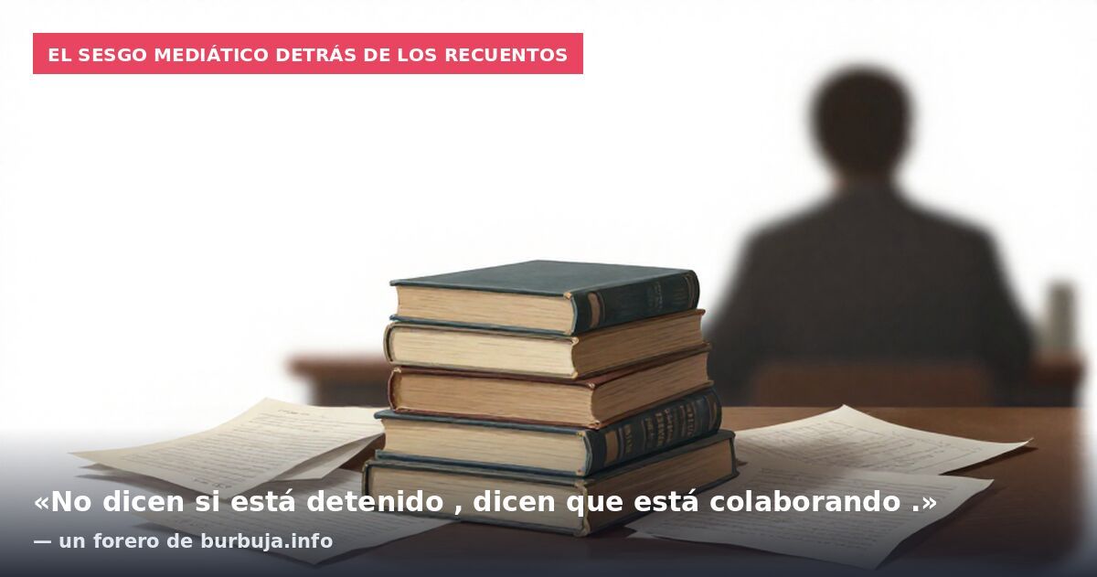 El sesgo mediático detrás de los recuentos: «No dicen si está detenido , dicen que está colaborando .» — un forero de burbuja.info