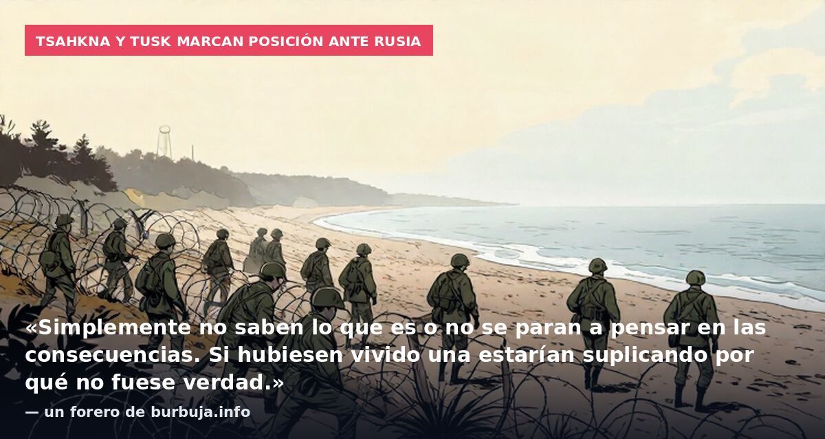 Tsahkna y Tusk marcan posición ante Rusia: «Simplemente no saben lo que es o no se paran a pensar en las consecuencias. Si hubiesen vivido una estarían suplicando por qué no fuese verdad.» — un forero de burbuja.info