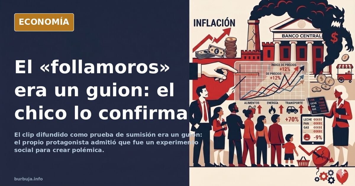 Ilustración editorial de un plató de televisión con un guion sobre la mesa y un cartel de experimento social en el «follamoro