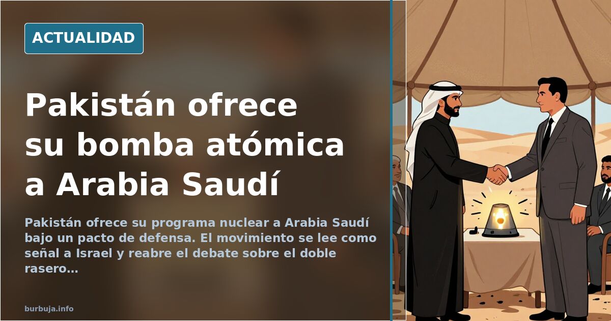 Pakistán ofrece su bomba nuclear a Arabia Saudí