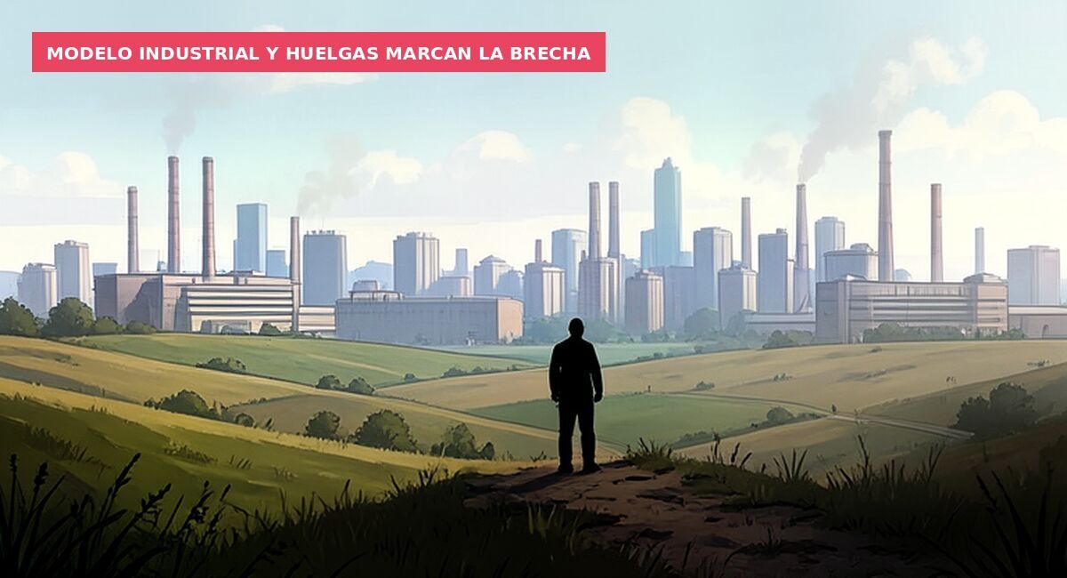Modelo industrial y huelgas marcan la brecha