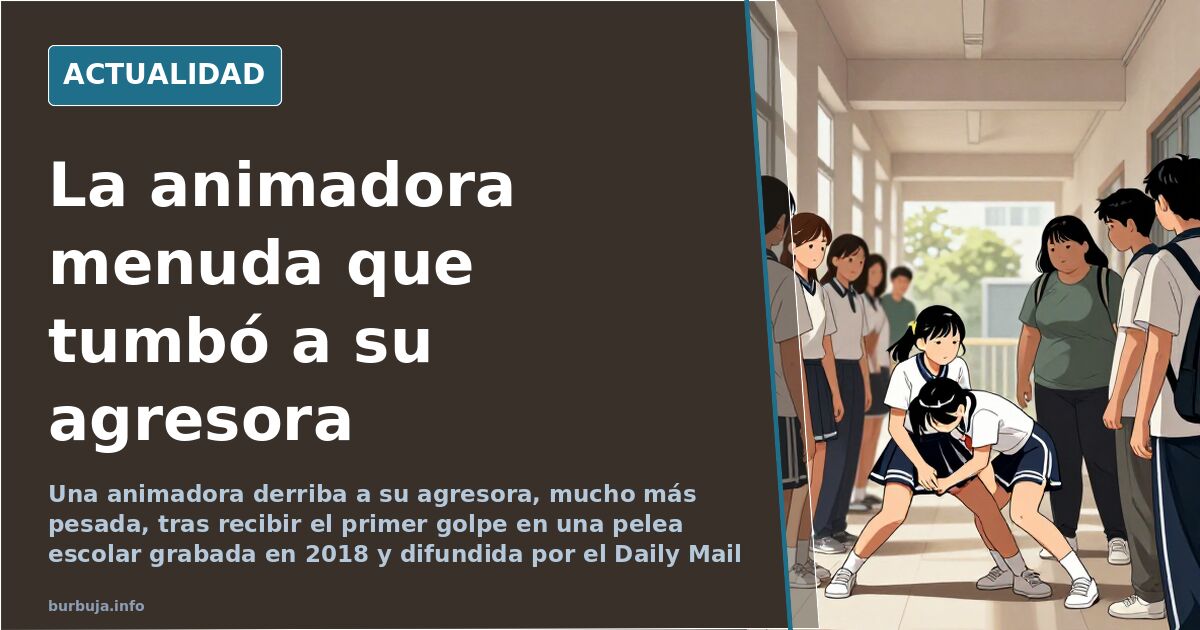 Animadora menuda derriba a su agresora tras el primer golpe